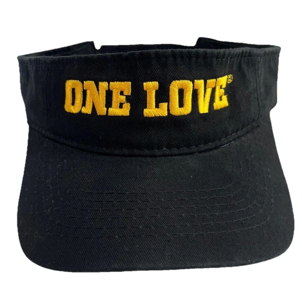 Raising Canes Visor Adjustable Chicken Fingers One Love‎ Black & Gold Crew Hat